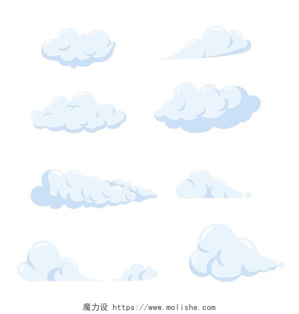 云朵云层多种形状的云朵PNG素材云元素
